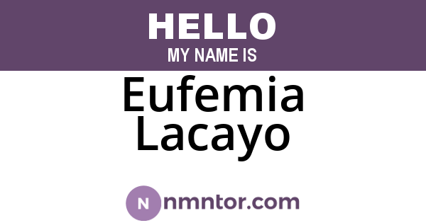 Eufemia Lacayo