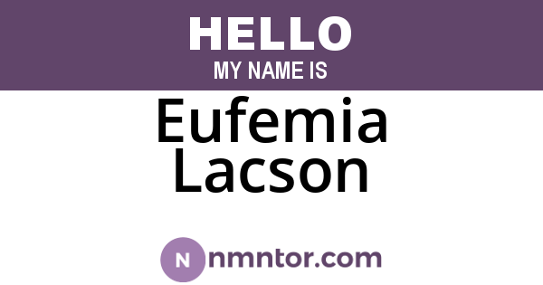 Eufemia Lacson