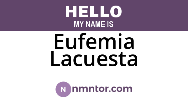 Eufemia Lacuesta