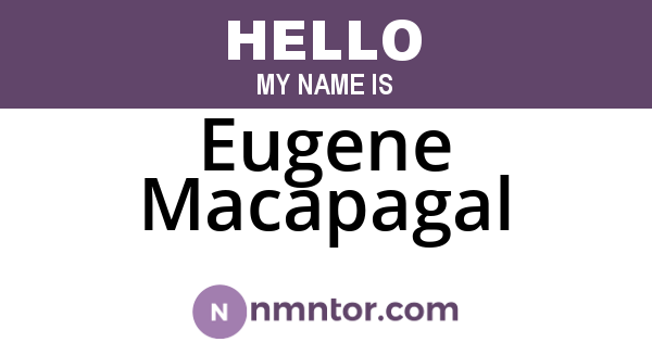 Eugene Macapagal