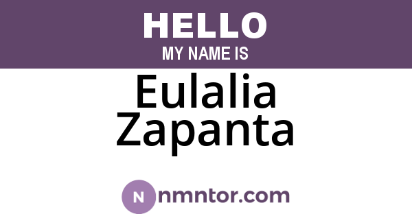 Eulalia Zapanta