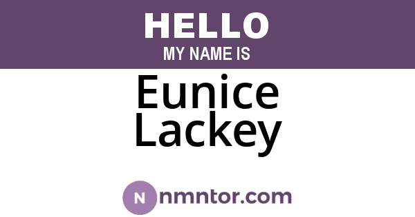 Eunice Lackey