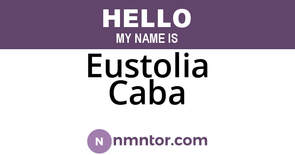 Eustolia Caba