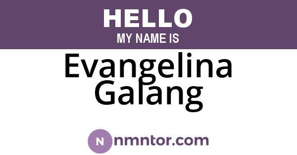 Evangelina Galang