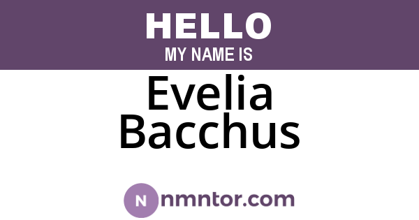 Evelia Bacchus