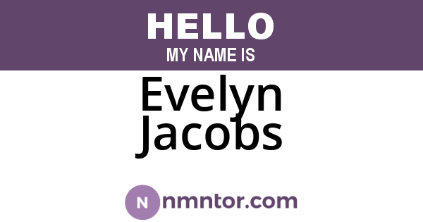 Evelyn Jacobs