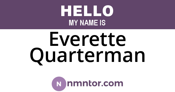 Everette Quarterman