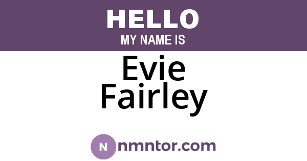 Evie Fairley