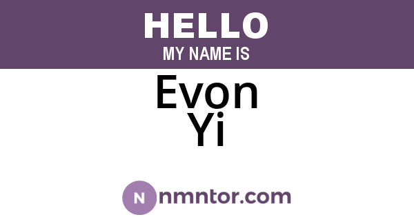Evon Yi
