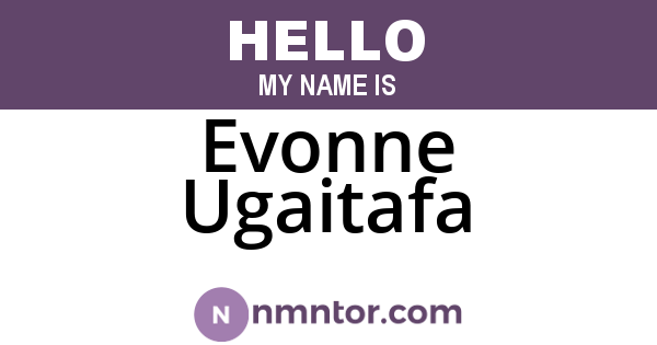 Evonne Ugaitafa
