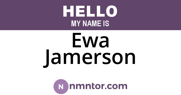 Ewa Jamerson