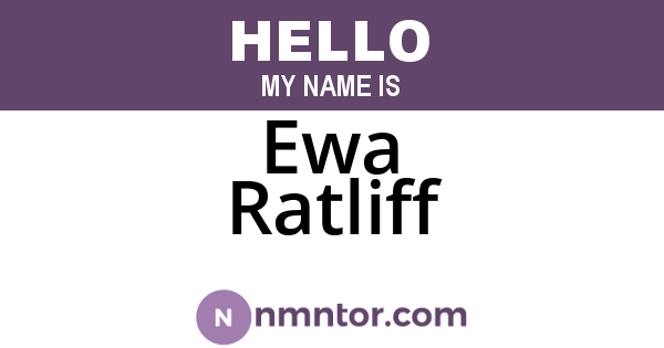 Ewa Ratliff