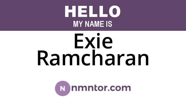 Exie Ramcharan