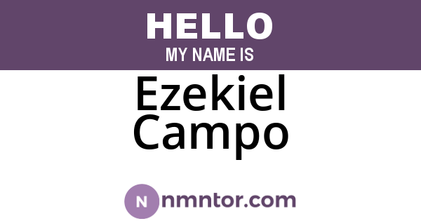 Ezekiel Campo