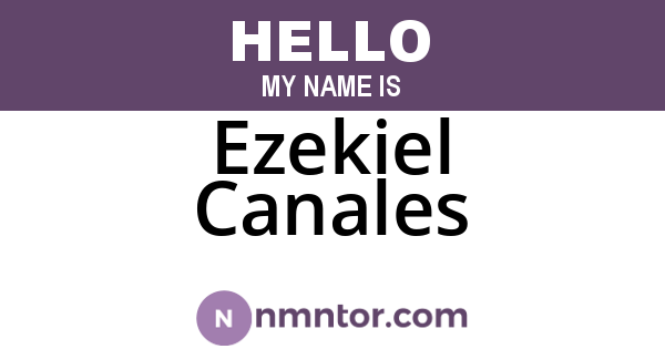 Ezekiel Canales
