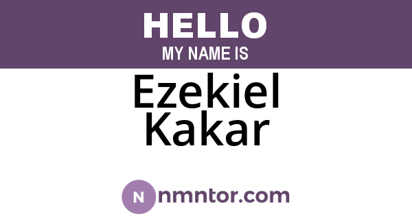 Ezekiel Kakar