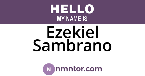 Ezekiel Sambrano