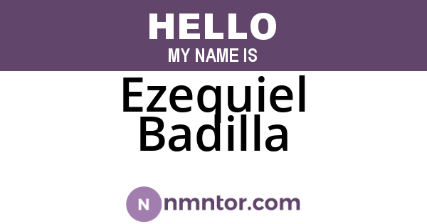 Ezequiel Badilla