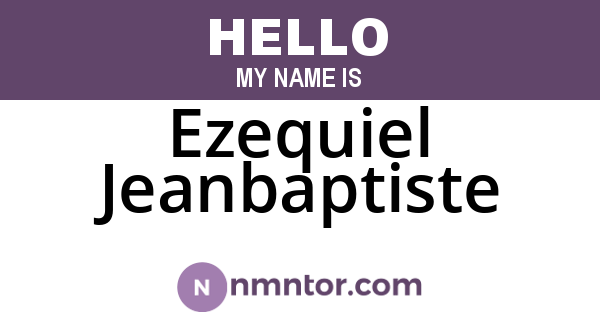 Ezequiel Jeanbaptiste