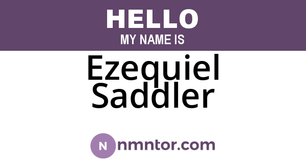 Ezequiel Saddler