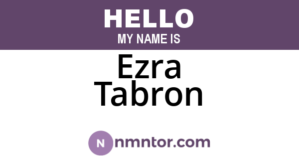 Ezra Tabron