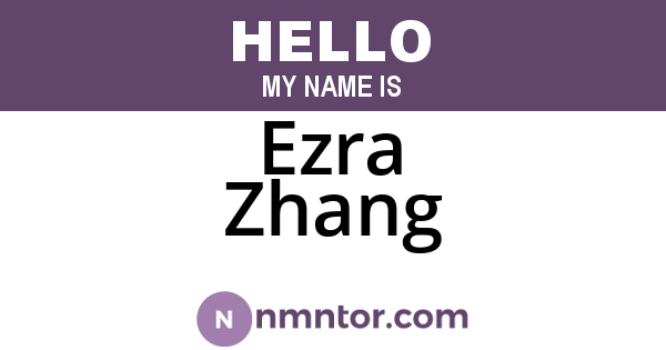Ezra Zhang