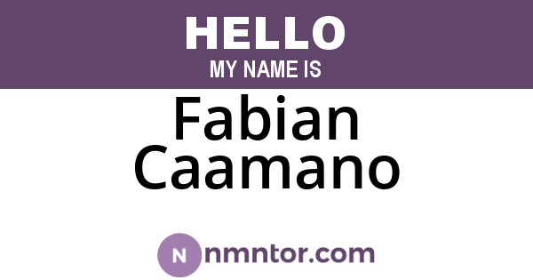 Fabian Caamano