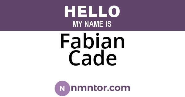 Fabian Cade