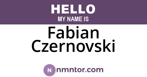Fabian Czernovski