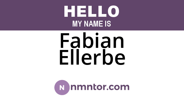 Fabian Ellerbe
