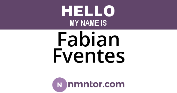 Fabian Fventes