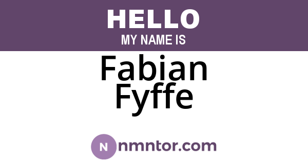 Fabian Fyffe