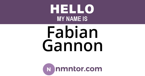 Fabian Gannon