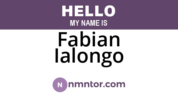 Fabian Ialongo