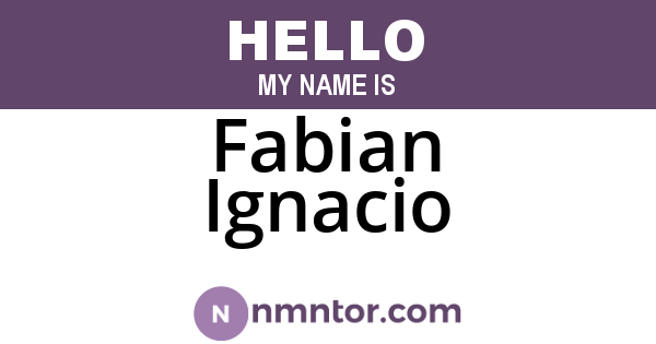 Fabian Ignacio