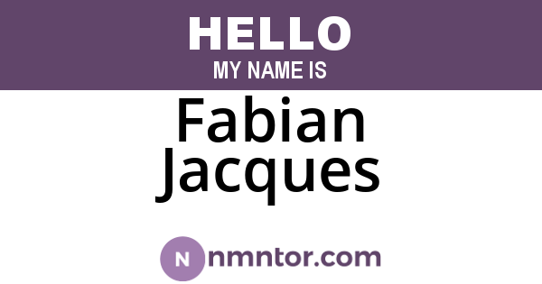 Fabian Jacques