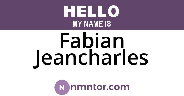 Fabian Jeancharles
