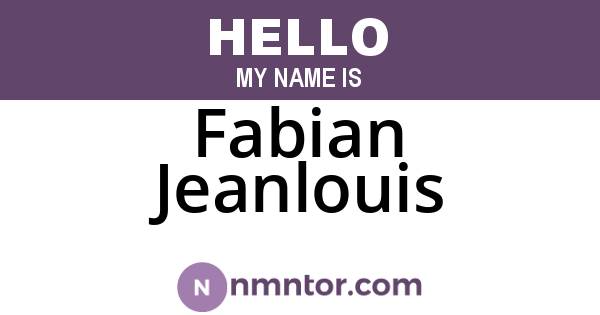 Fabian Jeanlouis
