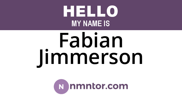 Fabian Jimmerson