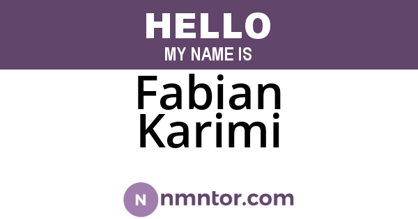 Fabian Karimi