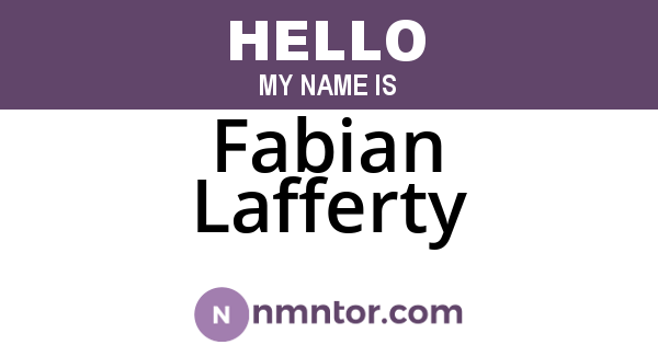 Fabian Lafferty