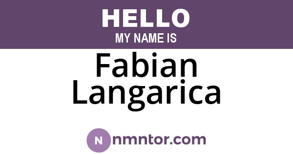 Fabian Langarica