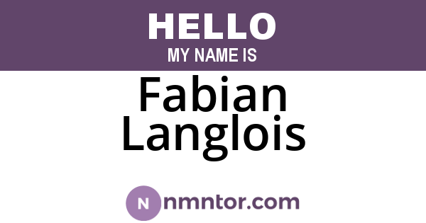 Fabian Langlois