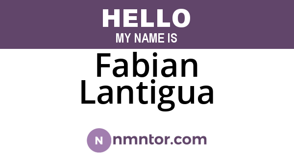 Fabian Lantigua