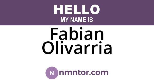 Fabian Olivarria