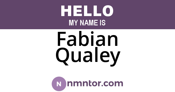 Fabian Qualey