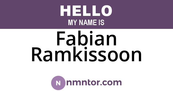 Fabian Ramkissoon