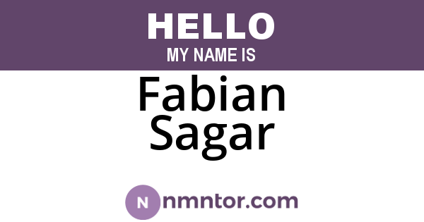 Fabian Sagar
