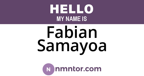 Fabian Samayoa