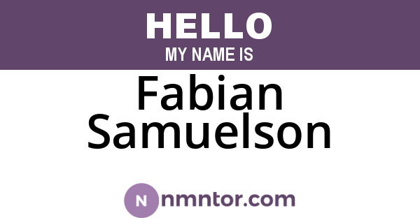 Fabian Samuelson